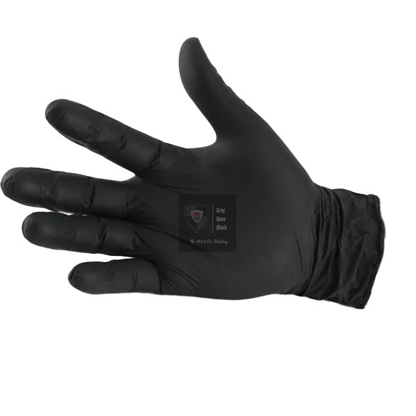 Gants noirs en nitrile non poudrés (x100)